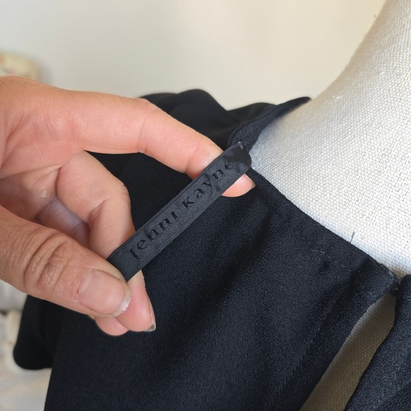 Jenni Kayne Large Black Crepe Pullover Oversized Short Sleeve Relaxed Fit Top - Picture 4 of 8